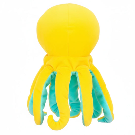 Peluche de pulpo amarillo para niños