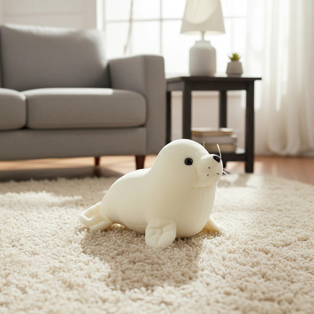 Peluche foca blanca para habitación infantil