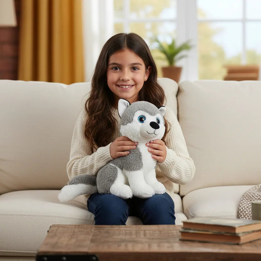 Peluche husky gris para regalar