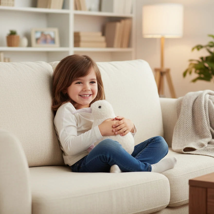 Peluche kiwi blanco para habitación infantil