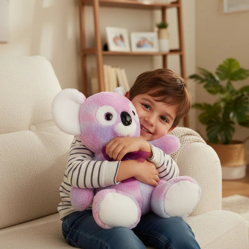 Peluche koala violeta para niños