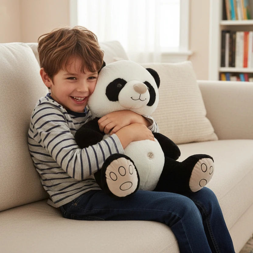 Peluche panda sentado para habitación infantil