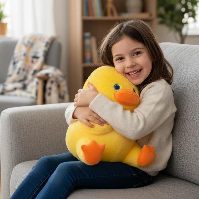 Peluche pollito redondo para niños