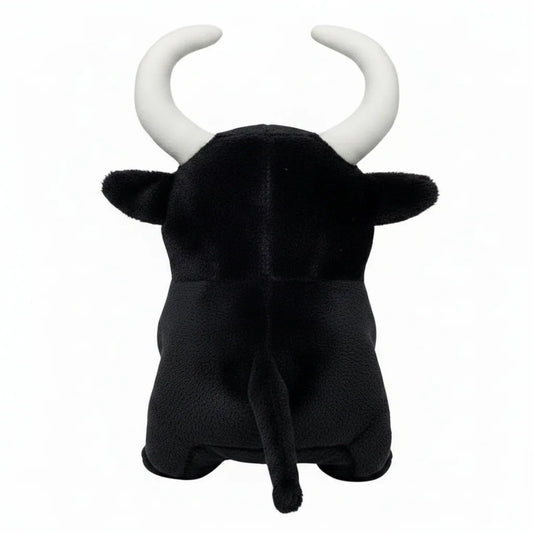 toro negro de peluche