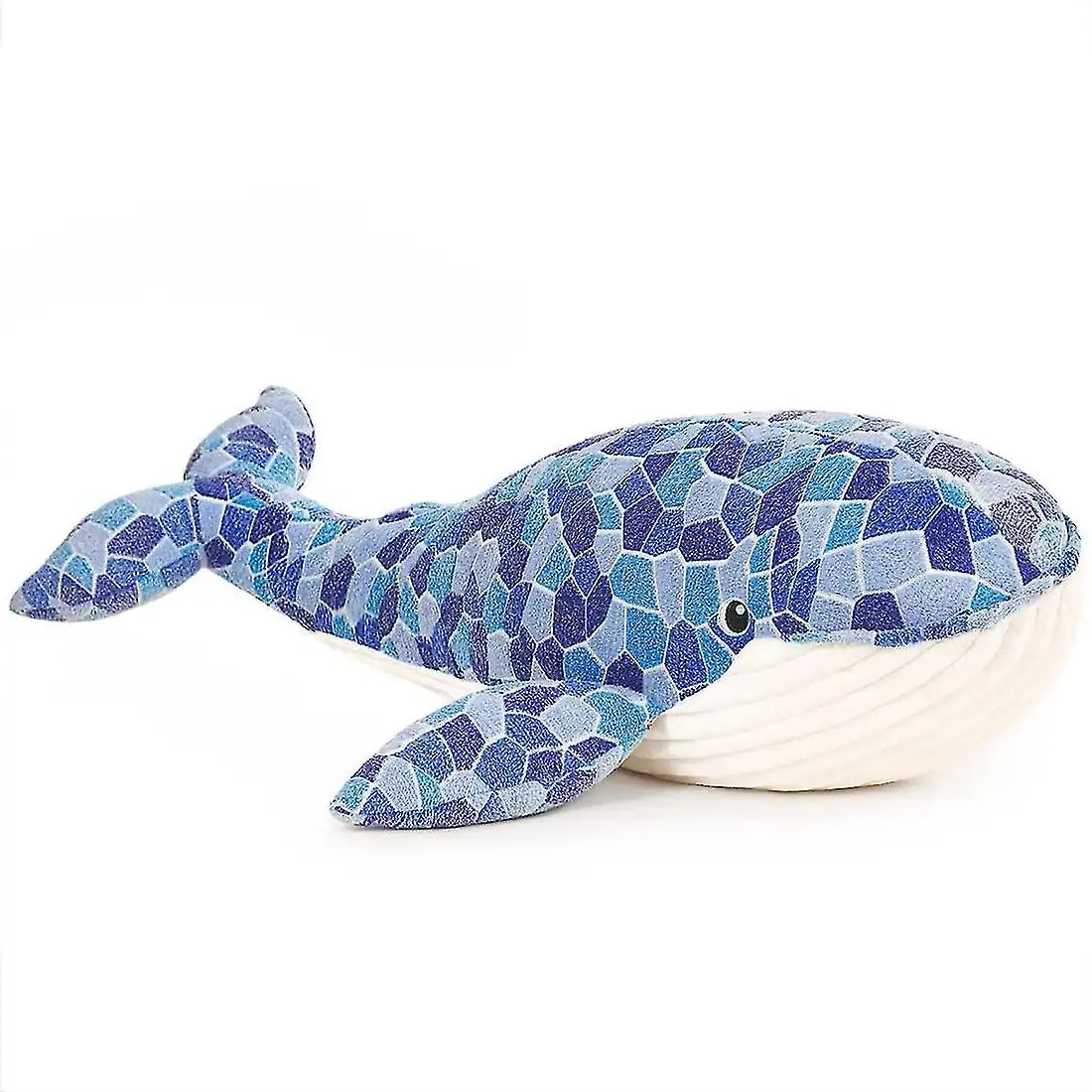 Ballena de peluche azul con tacto suave