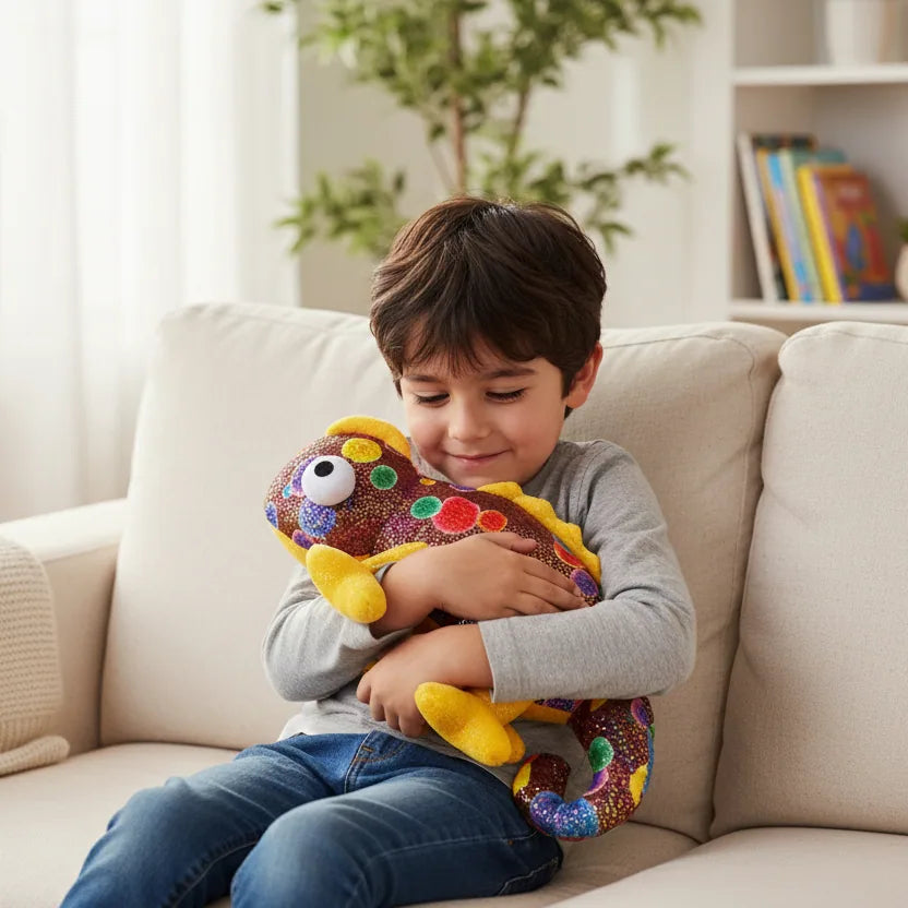 Peluche Camaleón Marrón – 25cm