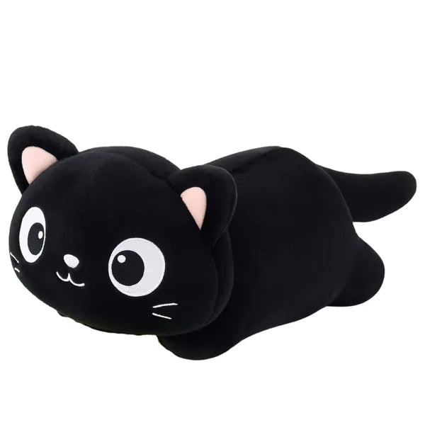 Gato negro de peluche kawaii
