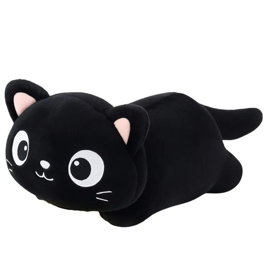 Gato negro de peluche kawaii