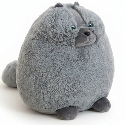 Gato redondo de peluche kawaii