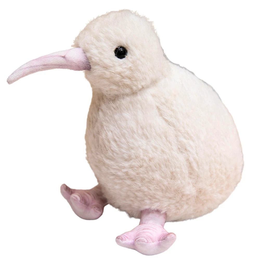 Peluche de pájaro kiwi blanco suave