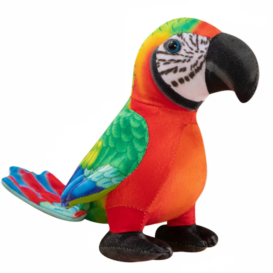 Muñeco de peluche loro tropical