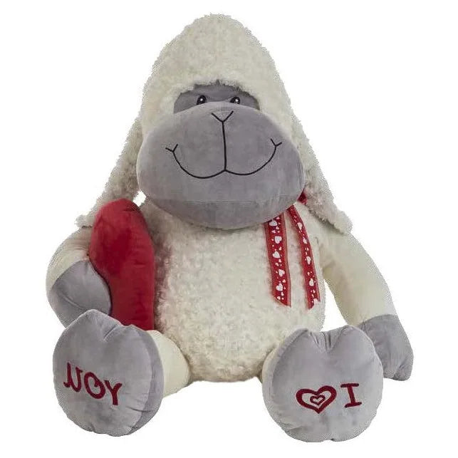 Oveja de peluche con corazón
