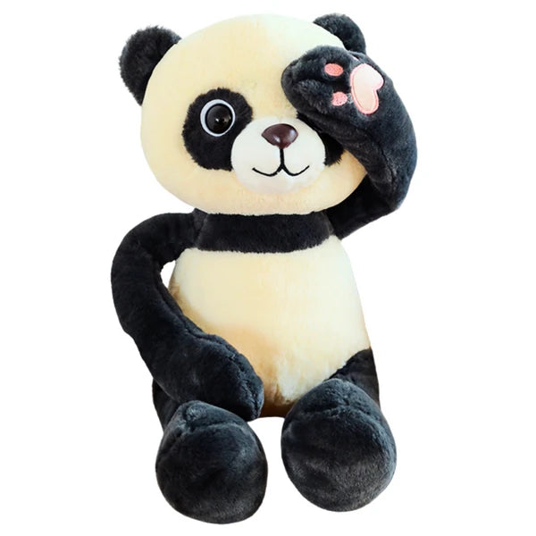 Panda jugador de peluche kawaii
