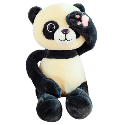 Panda jugador de peluche kawaii
