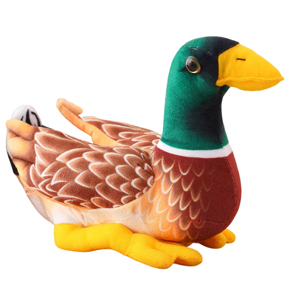 Pato realista de peluche