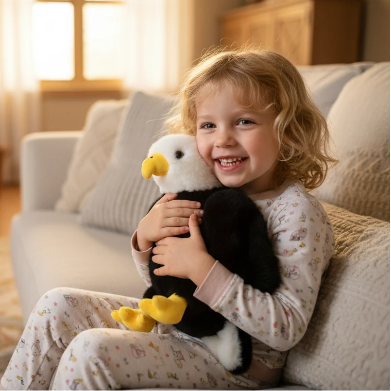 Peluche de águila decorativa
