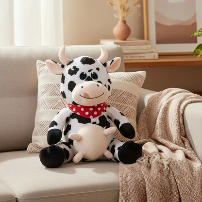 Peluche de animal de granja vaca
