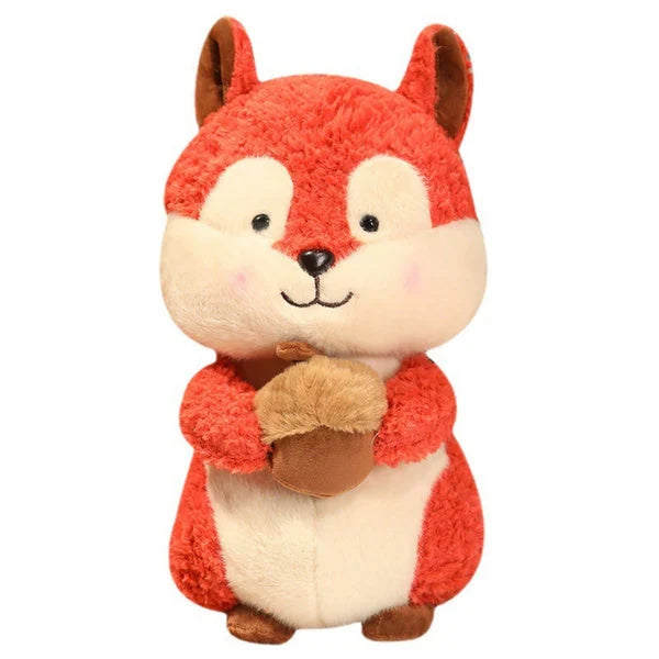 Peluche de ardilla naranja