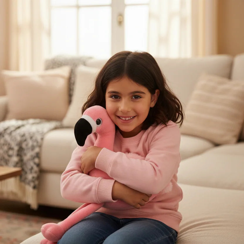 Peluche ave rosa para decoración infantil