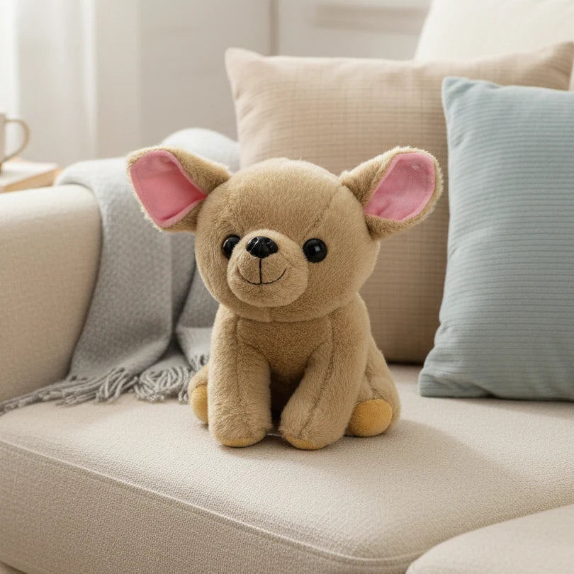 peluche chihuahua beige