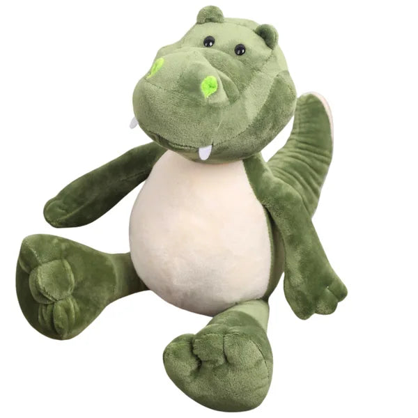 Peluche cocodrilo sentado y suave