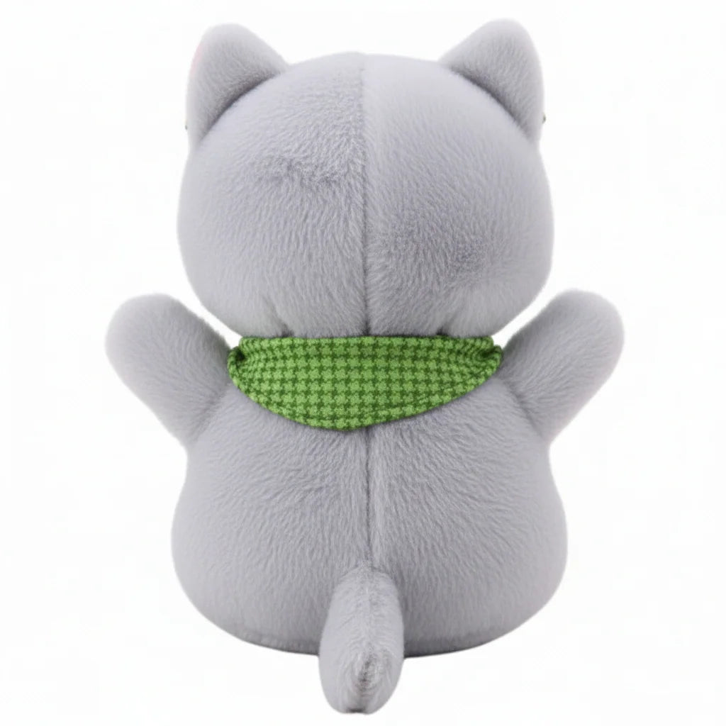 Peluche de gato gris para niños
