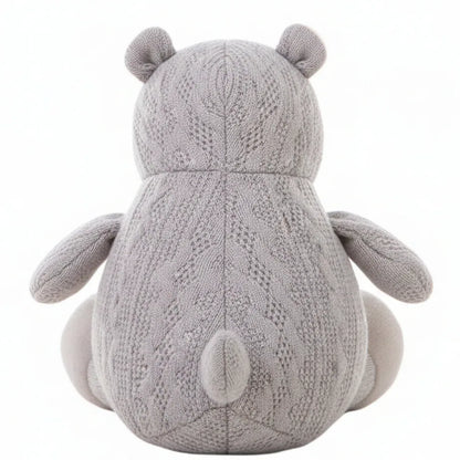 Peluche de hipopótamo gris suave