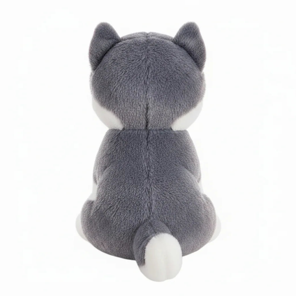 Peluche de husky gris para niños