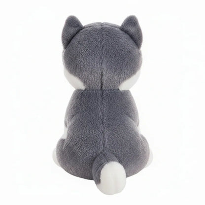 Peluche de husky gris para niños