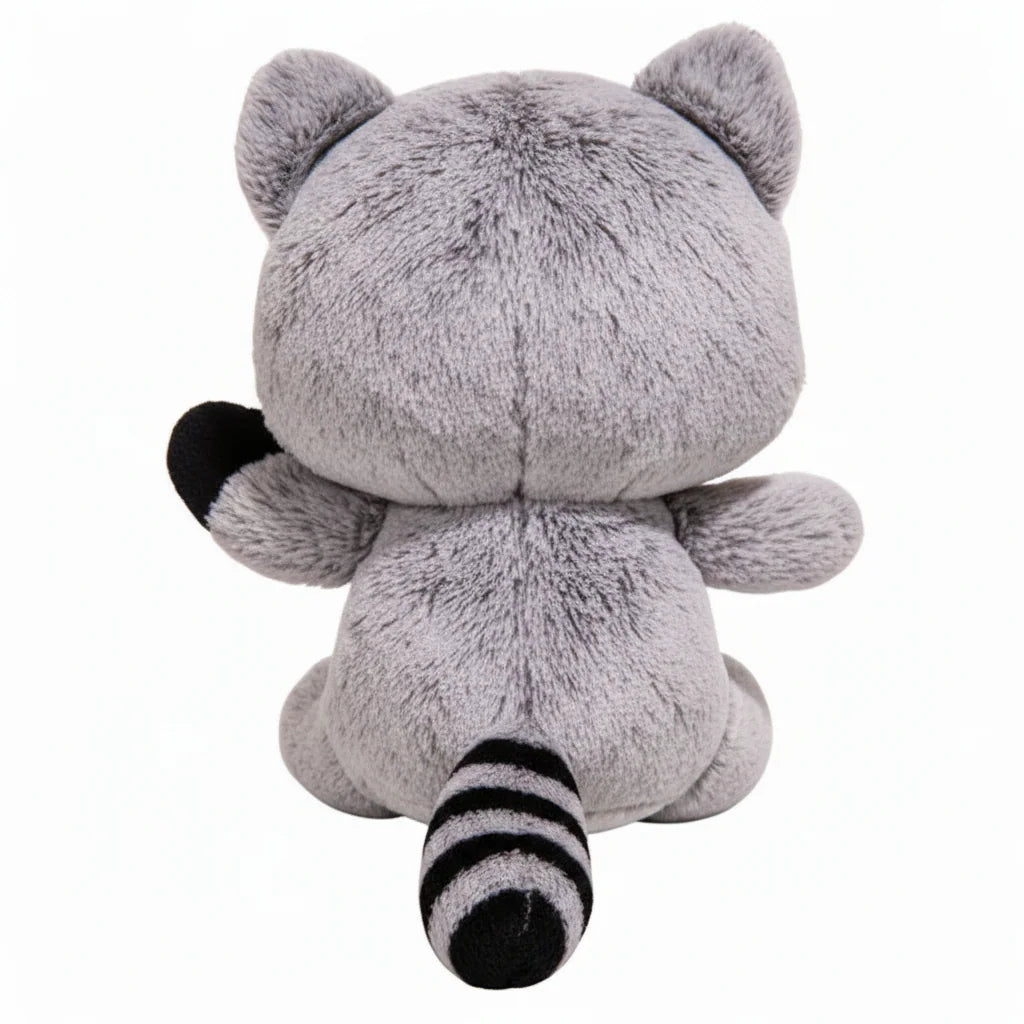 Peluche de mapache gris para niños