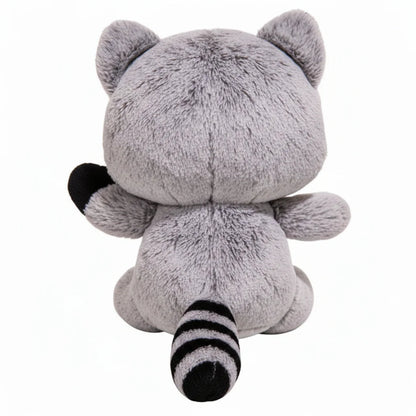 Peluche de mapache gris para niños