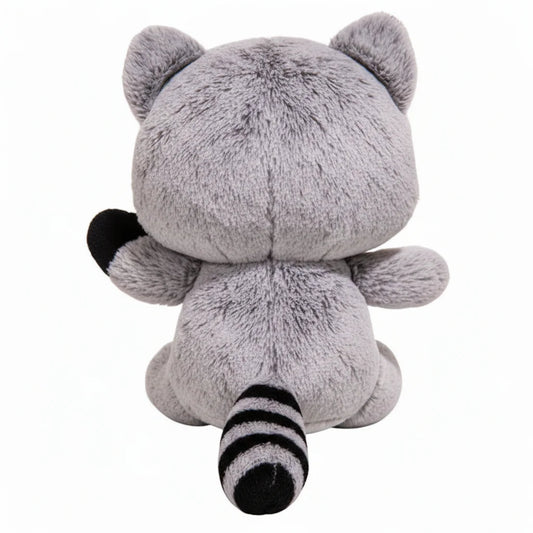Peluche de mapache gris para niños
