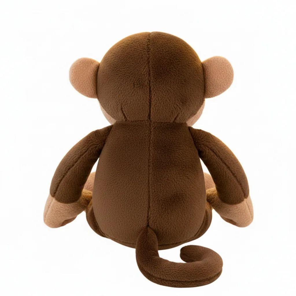 Peluche de mono marrón suave