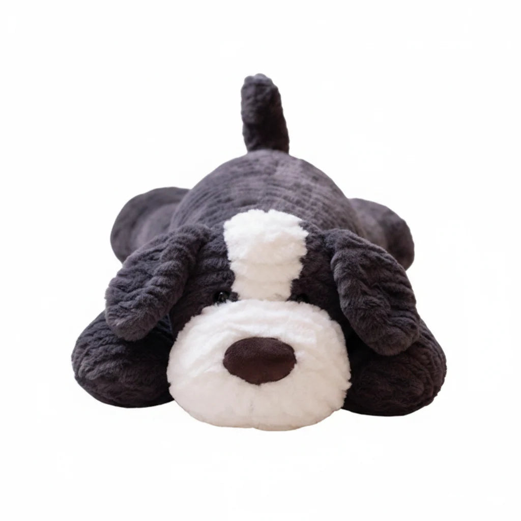 Peluche de perro negro suave
