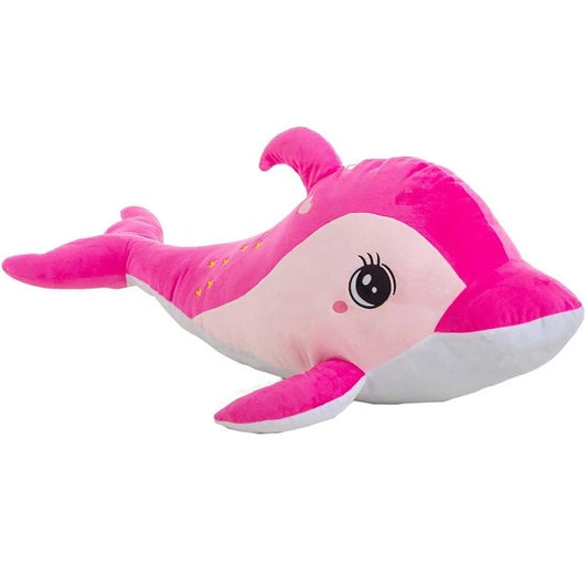 Peluche delfín rosa kawaii suave