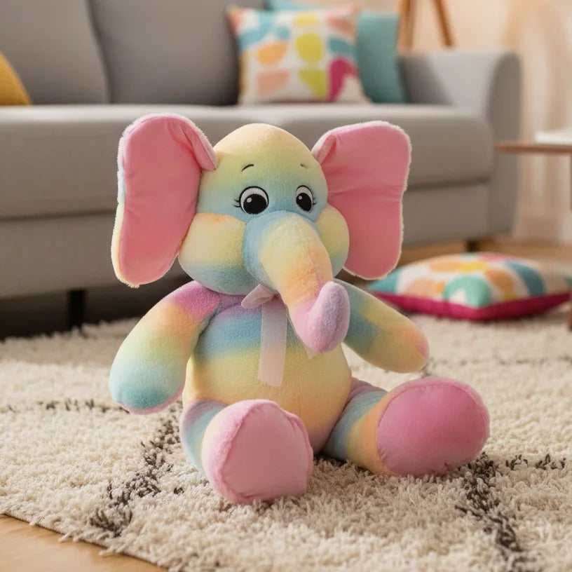 Peluche elefante arcoíris para regalar