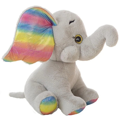 Peluche elefante arcoíris suave