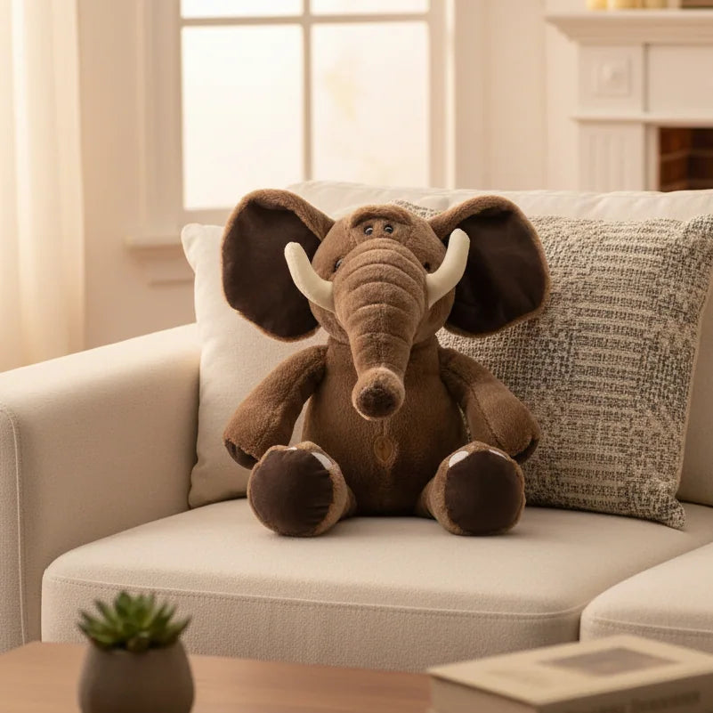 Peluche elefante marrón para regalar