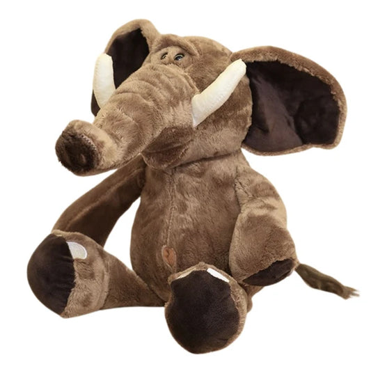 Peluche elefante marrón suave