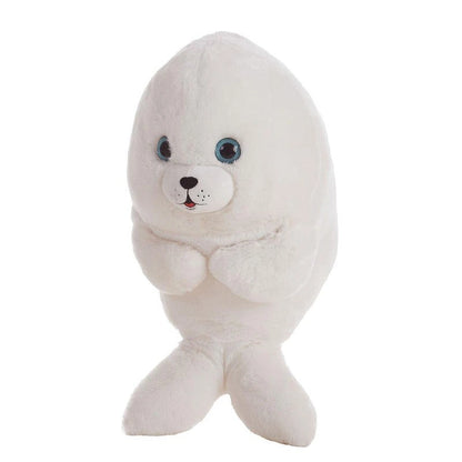 Peluche foca blanca sentada