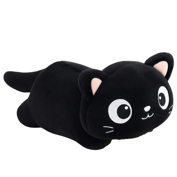 Peluche gato negro con ojos grandes