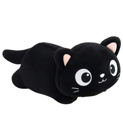 Peluche gato negro con ojos grandes