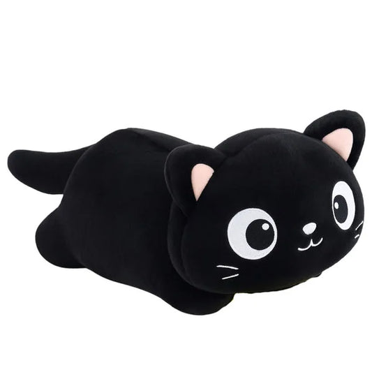 Peluche gato negro con ojos grandes