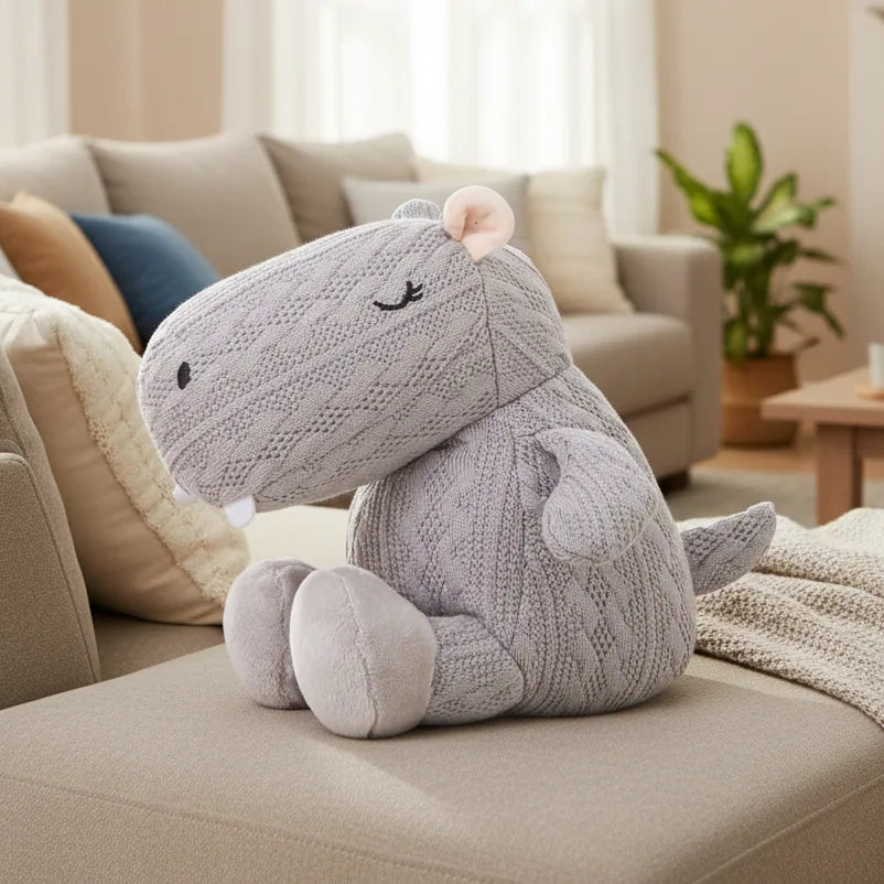 Peluche hipopótamo gris para regalar