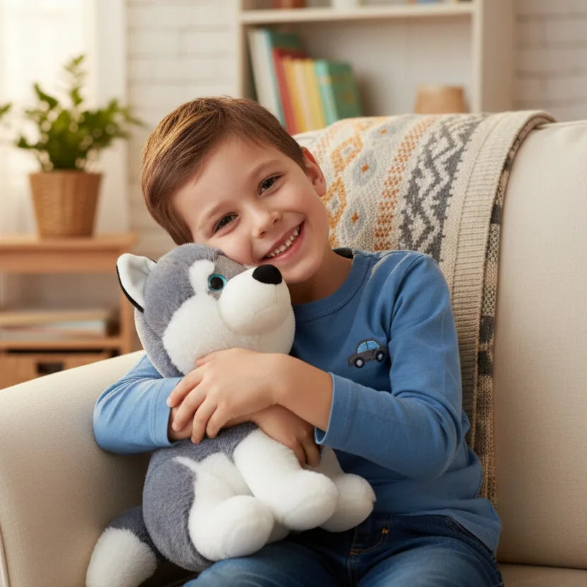 Peluche husky para habitación infantil