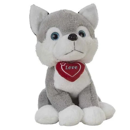Peluche husky romántico suave