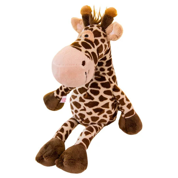 Peluche jirafa marrón suave