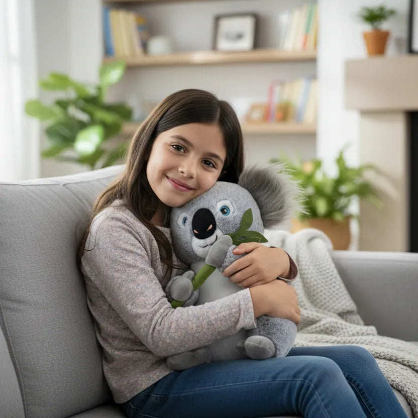 Peluche koala gris para niños