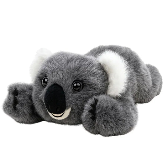 Peluche koala tumbado gris