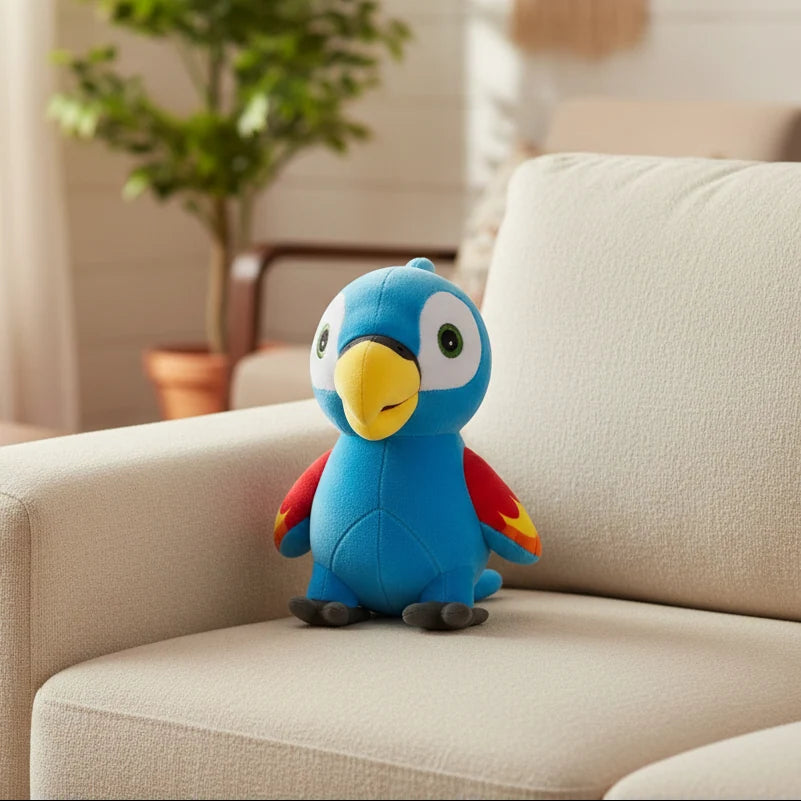 Peluche lorito azul para regalar